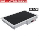 IN/VCX12-P (25) Einbau Warmhalteplatte Glaskeramik Schwarz 3x GN 1/1